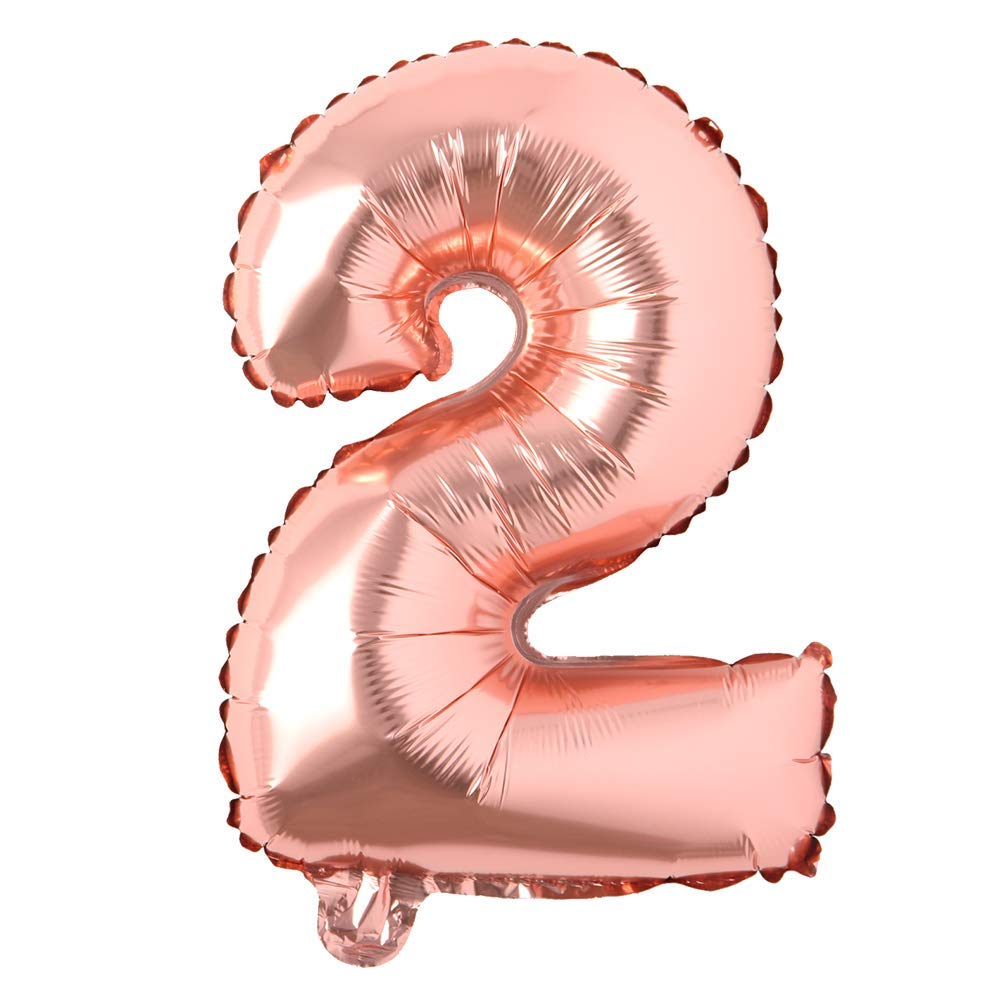 Rose Gold Number Foil Balloon Best Quality Digit freeshipping - CherishX Partystore