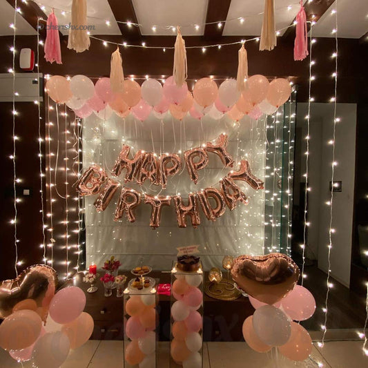 cute birthday decoration in bedroom | Birthday balloon surprise, Birthday  surprise, Romantic birthday gifts