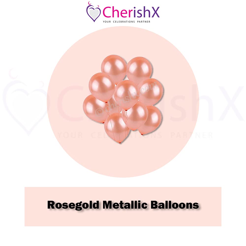 Rosegold Birthday Balloons for Decoration – Pack of 27 Pcs - 1st, 10th, 18th, 21st, 25th, 30th, 40th, 50th Birthday freeshipping - CherishX Partystore