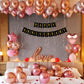 Rosegold Happy Anniversary Balloon Decoration Kit - Pack of 25 Pcs - Anniversary Banner, Curisve Love Foil, Star & Heart Shape Foil, Confetti & Chrome Balloons - Anniversary Surprise Decoration freeshipping - CherishX Partystore