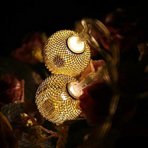 Round Shape Metal Light 15 Bulb & 3 Meters Light for Diwali and Christmas Premium Decoration Ideal for Birthday Decoration, Diwali and for All Festival freeshipping - CherishX Partystore
