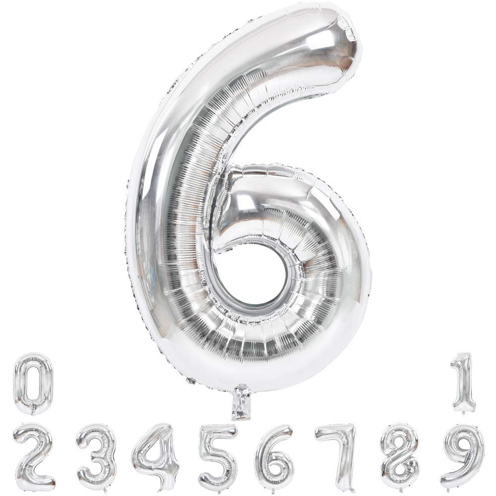 Silver Color Number Foil Balloon 16 inch Digit freeshipping - CherishX Partystore