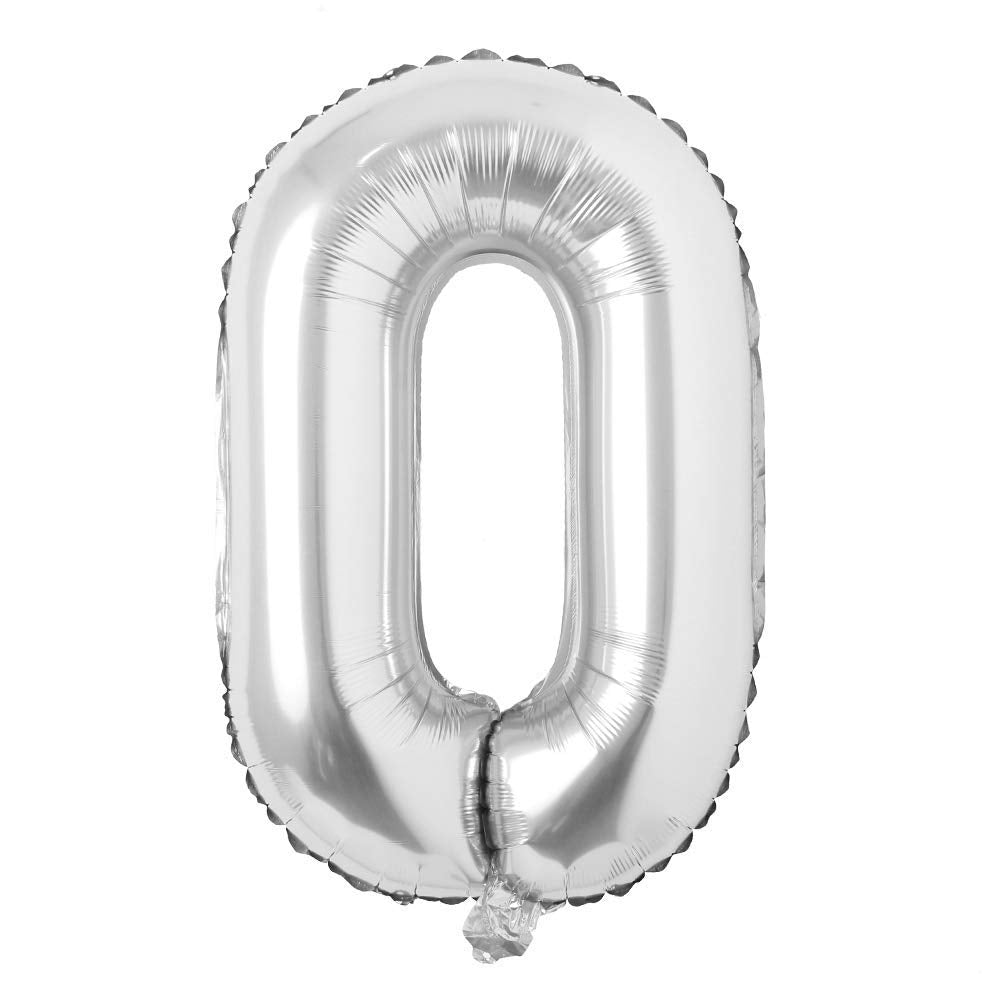 Silver Color Number Foil Balloon 16 inch Digit freeshipping - CherishX Partystore