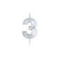 Silver Numeral Birthday Candles for Cake Decoration on Birthday Parties and Wedding Anniversary Celebration freeshipping - CherishX Partystore