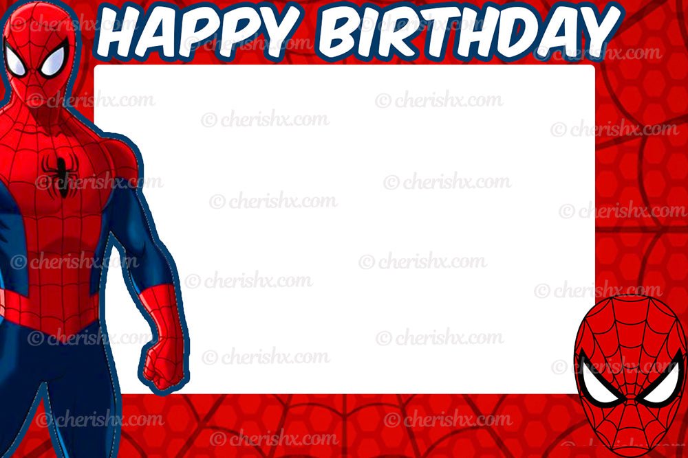 Spiderman Theme Kids Happy Birthday Photobooth Frame freeshipping - CherishX Partystore