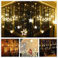 Star Led Curtain Premium Decoration, 12 Stars, 138 Led Lights Warm White freeshipping - CherishX Partystore