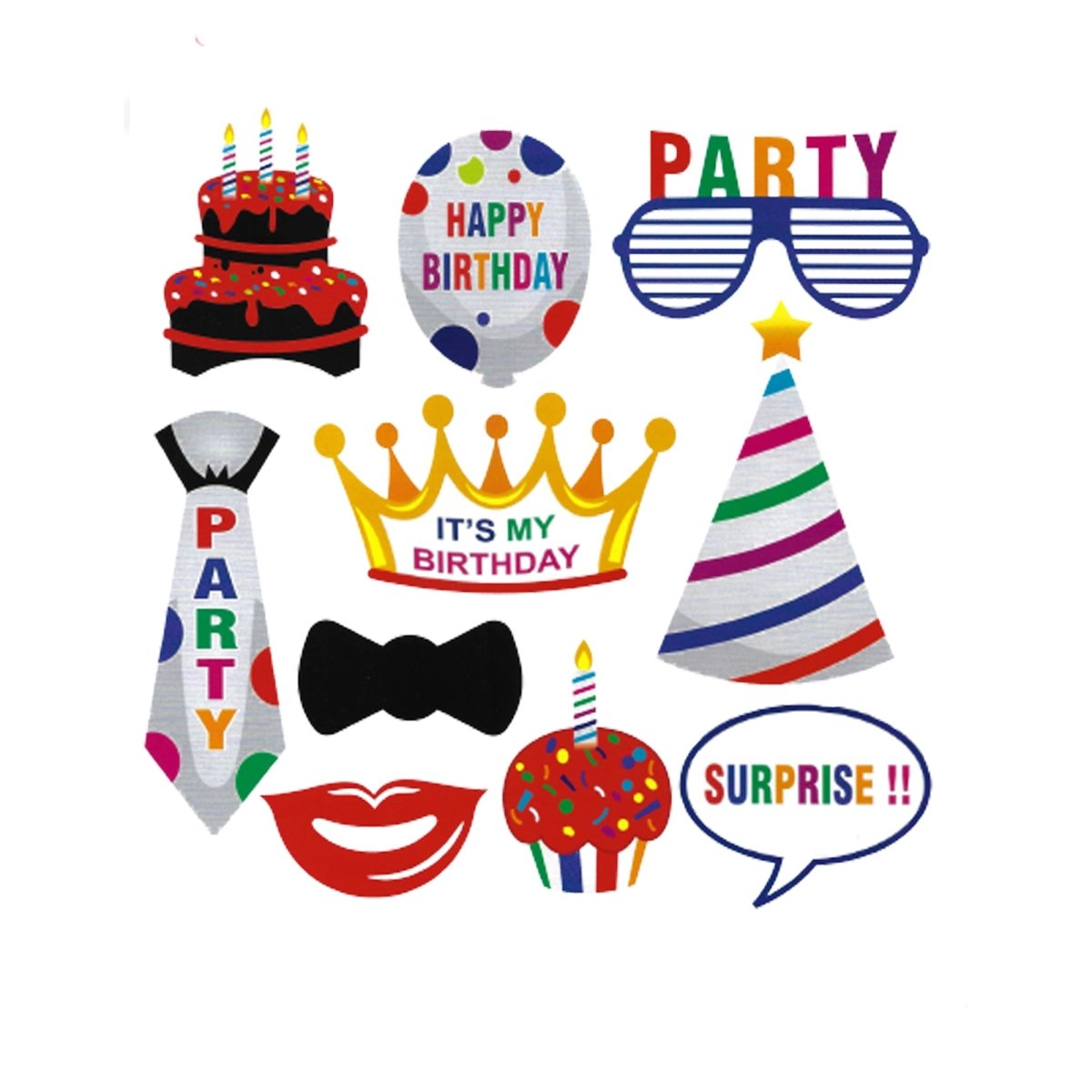 Surprise Happy Birthday Photo Booth Party Props freeshipping - CherishX Partystore