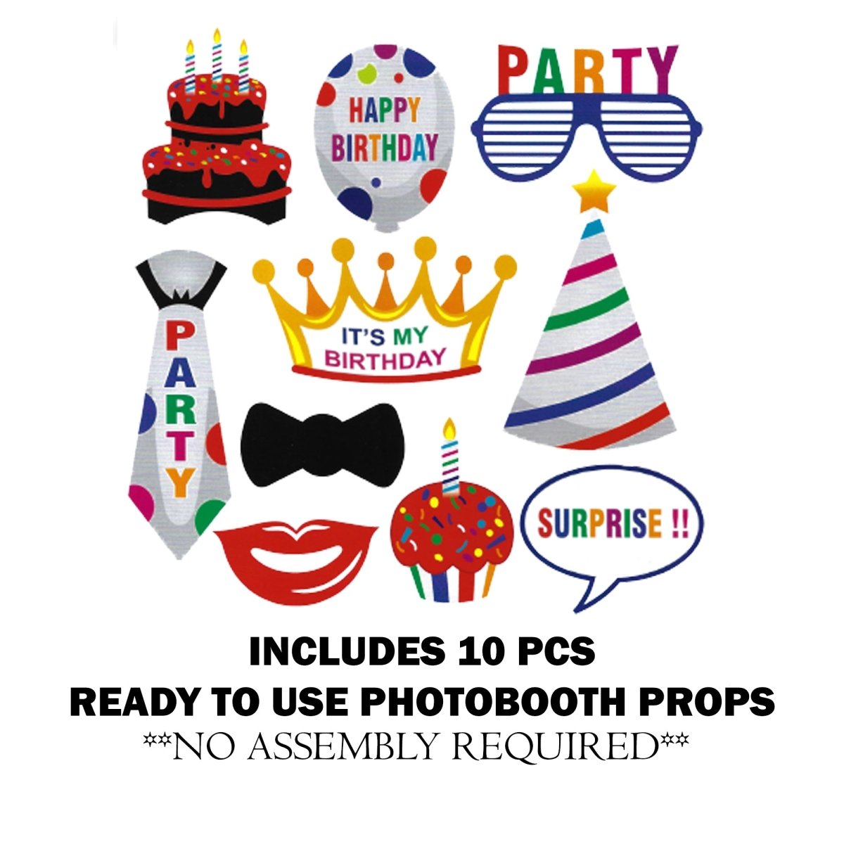 Surprise Happy Birthday Photo Booth Party Props freeshipping - CherishX Partystore