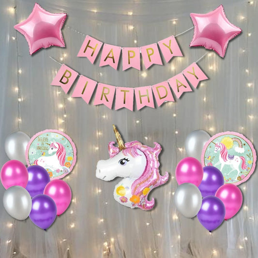 Unicorn Birthday Decoration at Home| Unicorn Theme Birthday ...