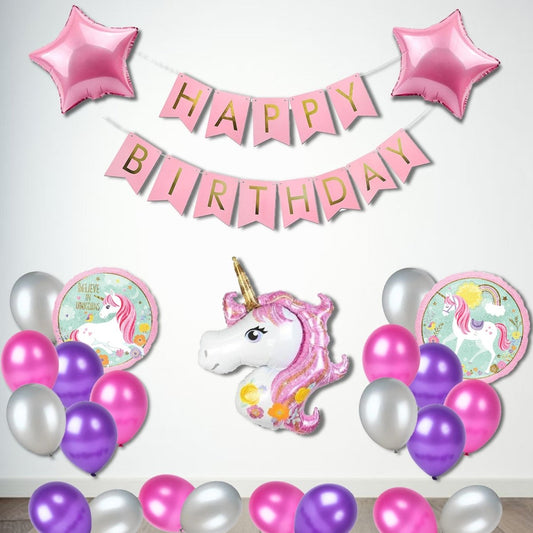 Unicorn Birthday Decoration at Home| Unicorn Theme Birthday ...