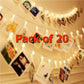 Warm White 20 LED Photo Clip String Light for Diwali and Christmas, Birthday Decoration, Bachelorette Party at Home and Office for Hanging Photos freeshipping - CherishX Partystore