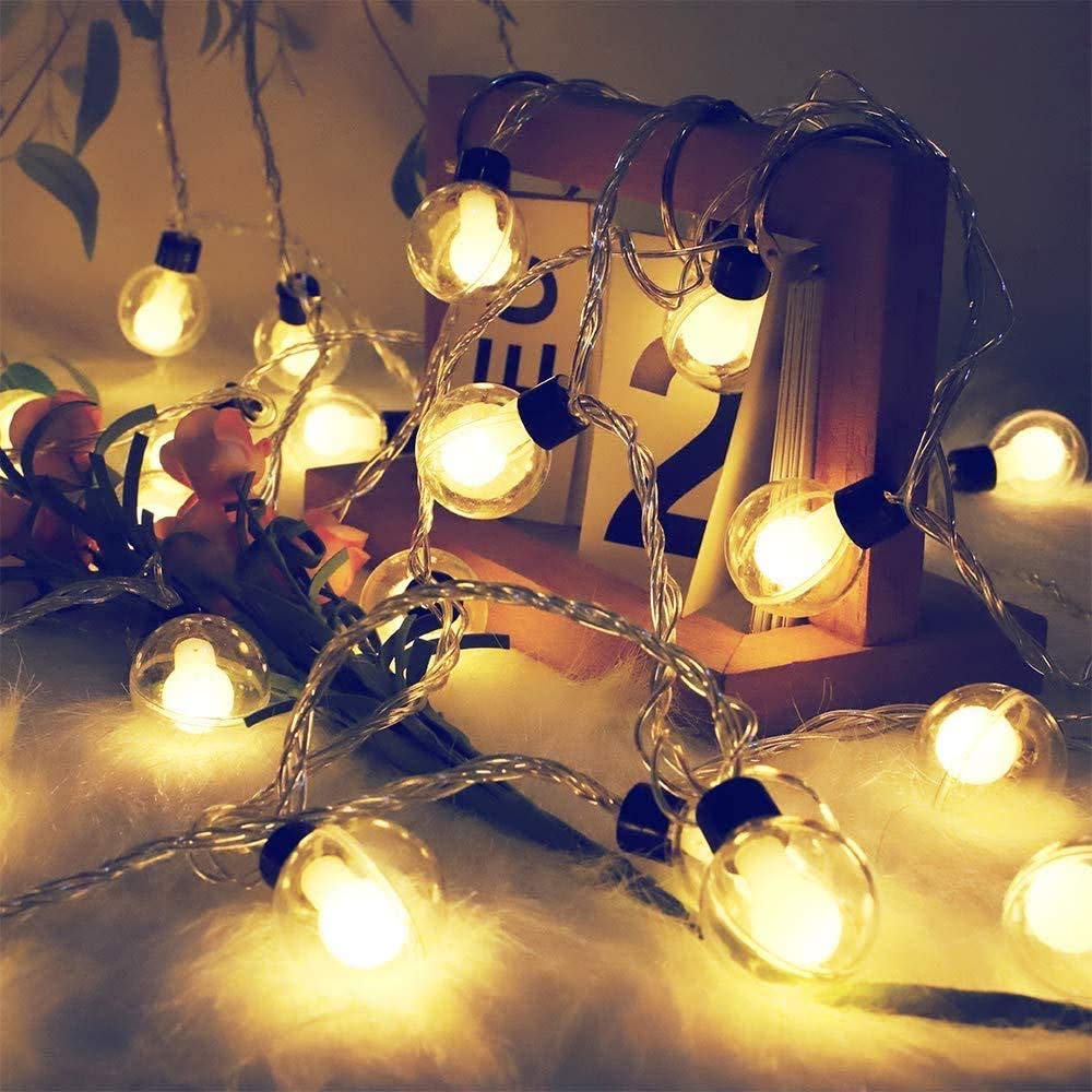 Warm White LED Double Ball String Lights 16 Bulb (3 Meter)for Home Decoration String Lights, Decorative Fairy Lights for Bedroom Decor, Christmas Party Wedding Decorations freeshipping - CherishX Partystore