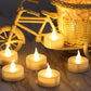 Warm White LED Tea Light Candle in Round Shape, Flameless Tea Light Candles (Pack of 10) freeshipping - CherishX Partystore