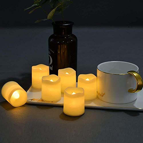 Warm White LED Tea Light Candle in Wave Shape Flameless Tea Light Candles (Pack of 10) freeshipping - CherishX Partystore