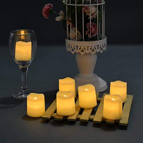 Warm White LED Tea Light Candle in Wave Shape Flameless Tea Light Candles (Pack of 10) freeshipping - CherishX Partystore