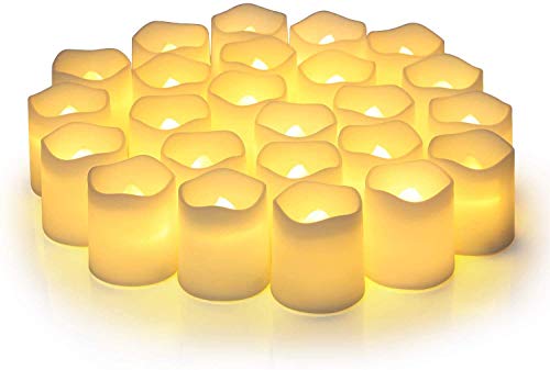 Warm White LED Tea Light Candle in Wave Shape Flameless Tea Light Candles (Pack of 10) freeshipping - CherishX Partystore