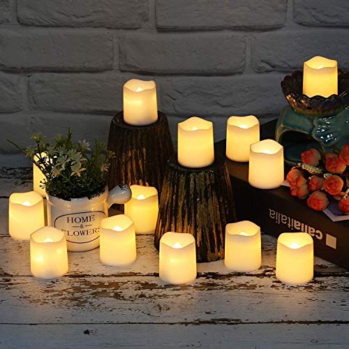 Warm White LED Tea Light Candle in Wave Shape Flameless Tea Light Candles (Pack of 10) freeshipping - CherishX Partystore