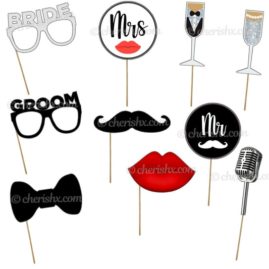 Wedding anniversary Theme Photo Booth Party Props freeshipping - CherishX Partystore