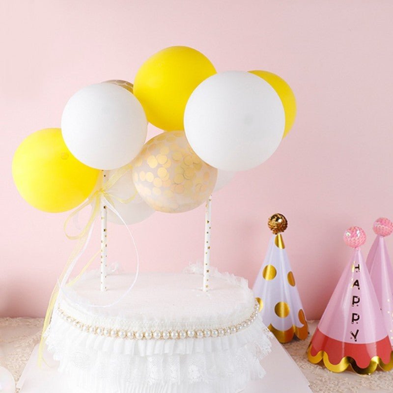 Yellow Balloon Cake Topper, Cupcake Toppers For All Occasions Special Decorations Item freeshipping - CherishX Partystore